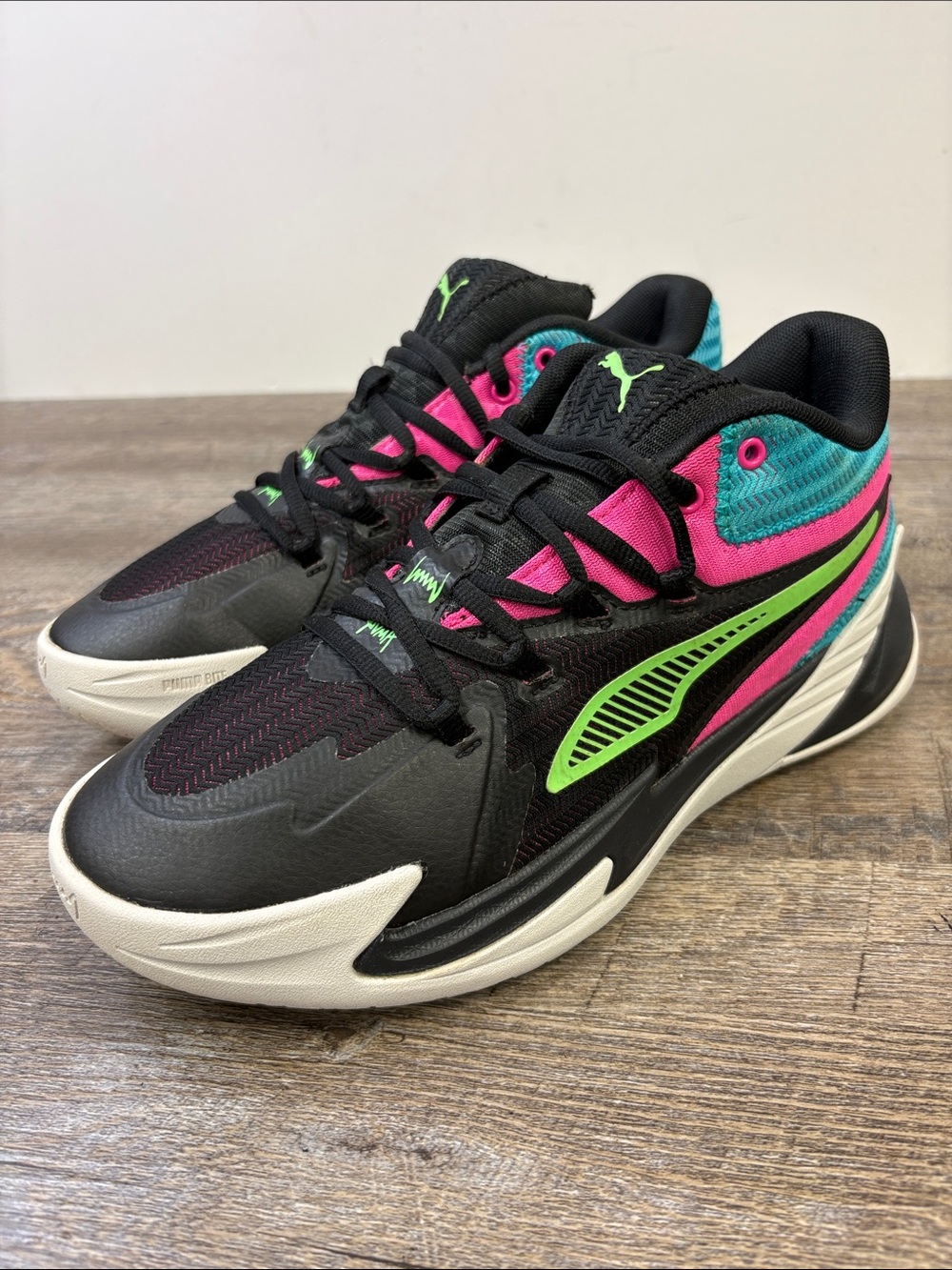 Puma Dagger ‘Black Fluro Pink’ Basketball Shoes Men’s Size 7
